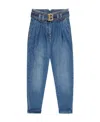 Balmain Logo Jeans In Blue