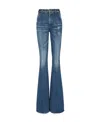 Balmain Button And Horn Jeans In Blue