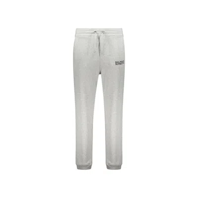 Balmain Logo Jogging Pants Men In Gray