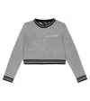 Balmain Logo Knitted Wool Sweater In Grey
