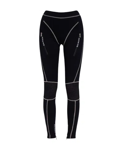 Balmain Logo Leggings In Black