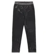Balmain Lycra Rubberized Leggings In Black