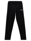 Balmain Logo Cotton-blend Jersey Leggings In White/black