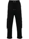 Balmain Logo Lettering Cargo Track Pants In Black