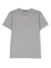 Balmain Logo-lettering Cotton T-shirt In Grey