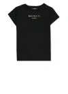 BALMAIN LOGO LETTERING CREWNECK T-SHIRT