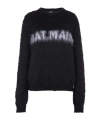 Balmain Black Mohair Sweatshirt In Black