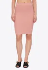 Balmain Pb-intarsia Knitted Mini Skirt In Pink