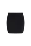 Balmain Logo Monogram Mini Skirt In Black