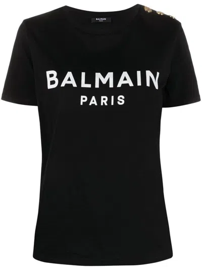 Balmain Logo Organic Cotton T-shirt