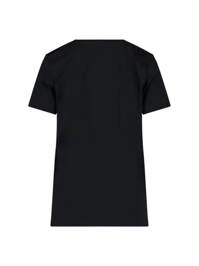 Balmain Logo Organic Cotton T-shirt In Black