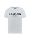 Shop Balmain Logo Organic Cotton T-shirt In White
