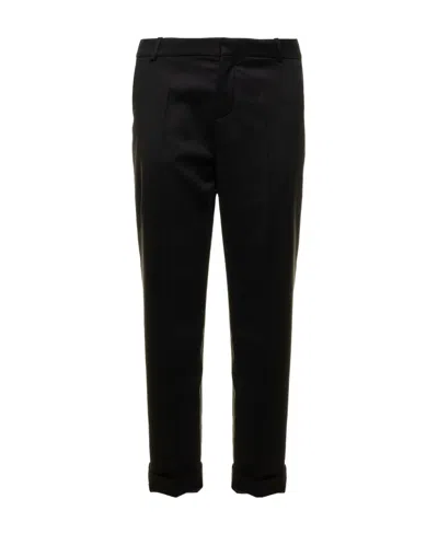 Balmain Cropped Bootleg Velvet Trousers In Black