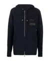 Balmain Logo Patch Drawstring Hoodie In Multi