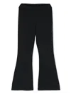 Balmain Logo-patch Flared Trousers In Black