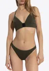 Balmain Logo Patch Halterneck Bikini
