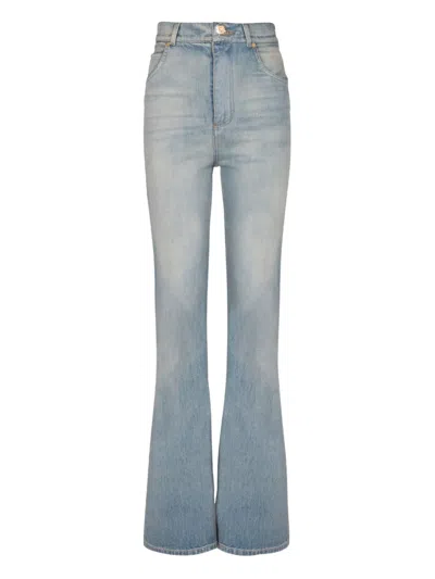 BALMAIN LOGO-PATCH JEANS