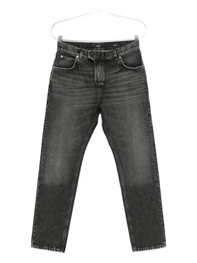 Balmain Logo-patch Jeans In Black