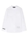Balmain Logo-patch Long-sleeve Shirt In White