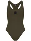 Balmain Logo Patch One-piece In Green