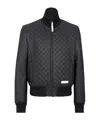 Balmain Black Main Lab Faux-leather Bomber Jacket In Black