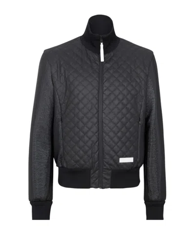BALMAIN BALMAIN ZIP-UP QUILTED BOMBER JACKET