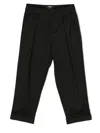 Balmain Logo-patch Straight-leg Trousers In Black