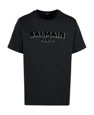 BALMAIN BALMAIN LOGO PRINTED CREWNECK T-SHIRT