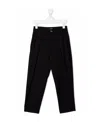 Balmain Logo Patch Tailored Trousers In Black