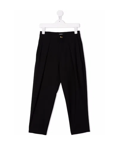Balmain Logo Patch Tailored Trousers In Black