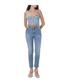 BALMAIN LOGO-PATCH TAPERED JEANS