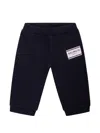 Balmain Logo-patch Tracksuit Bottoms In Blue