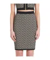 Balmain Wool Skirt In Black