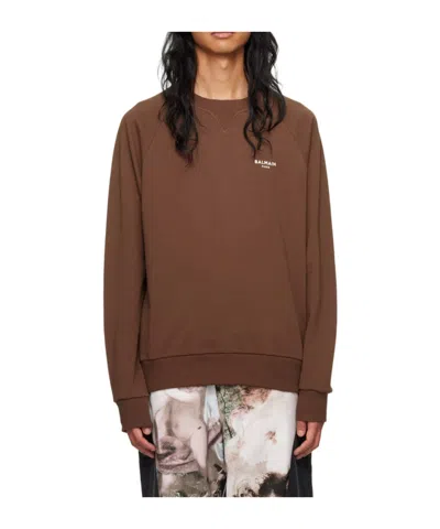 Balmain Logo Pattern Sweater In Multicolor