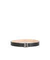 Balmain Man Belt Black Size 39.5 Calfskin In Black