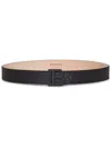 Balmain Matte Smooth Leather Belt Men In Black