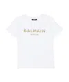 Balmain Logo-plaque Cotton T-shirt In White