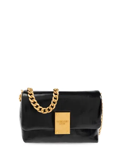 Balmain Logo-plaque Cross Body Bag In 黑色