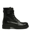 Balmain Logo-plaque Ankle Boots In Black