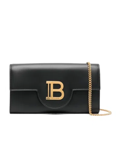 Balmain 'b-buzz' Black Leather Crossbody Bag