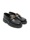 Balmain Logo-plaque Leather Loafers In Black
