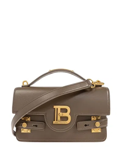 Balmain Logo-plaque Leather Shoulder Bag