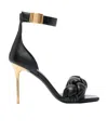 Balmain Logo-plaque Open-toe Sandals In Black