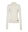 BALMAIN LOGO-PLAQUE ROLLNECK SWEATER