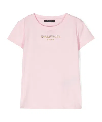 Balmain Logo-plaque T-shirt In White