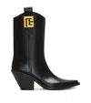 Balmain Tess 55mm Logo-plaque Boots In Black