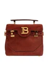 Balmain Logo-plaque Top-handle Tote Bag In Brown