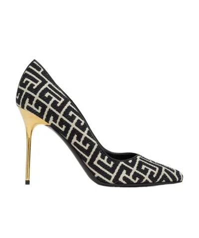 Balmain Logo Pointed High Heels