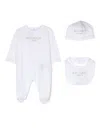 Balmain Logo-print Baby Grow Set In White