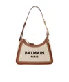 Balmain Logo-print Barmy Shoulder Bag In Nude